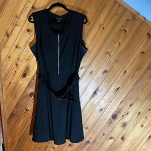 City chic belted a-line dress